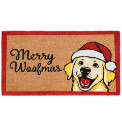 Merry Woofmas Dog Christmas Doormat 30x17 Inch