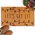 Let's Get Lit Funny Christmas Door Mat 30x17 Inch