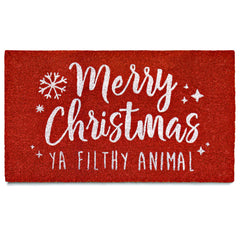 Merry Christmas Ya Filthy Animal Doormat 30x17 Inch