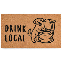 Drink Local Door Mat 30x17 Inch