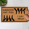 MAINEVENT I Say Hello You Say Goodbye Door Mat 30x17 Inch, Hello Goodbye Doormat, Door Mat You Say Goodbye, Musical Doormat, Music Doormat