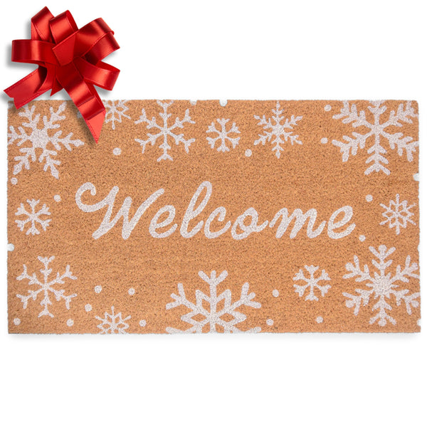 MAINEVENT Snowflake Doormat 30x17 Inch, Snowflake Door Mat, Snowflake Outdoor Mat, Snowflake Doormat Outdoor, Outdoor Snowflake Mat, Snowflake