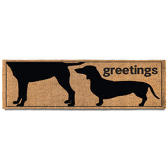 Funny Greetings Dog Coir Doormat 50x15 Inch