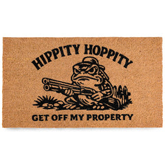 Hippity Hoppity Get Off My Property Door Mat 30x17 Inch