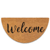 Welcome Half Circle Door Mat Outdoor 30x17 Inch