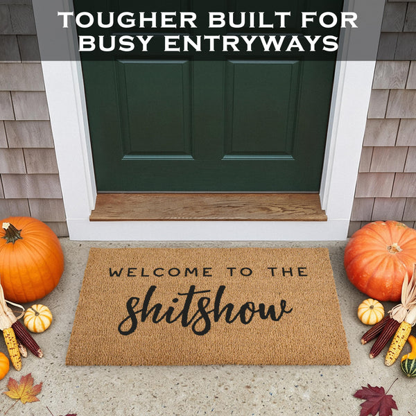 MAINEVENT Welcome to the Shitshow Door Mat Outdoor Welcome Mat for Front Door