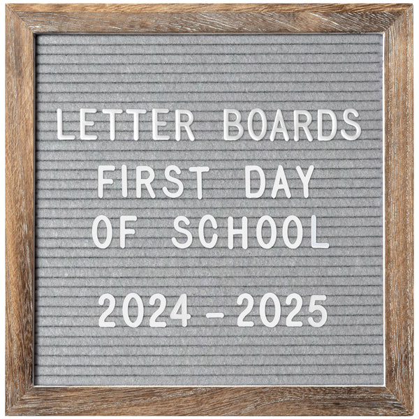 Grey 10x10 Barnwood Frame Farmhouse Rustic Letter Board