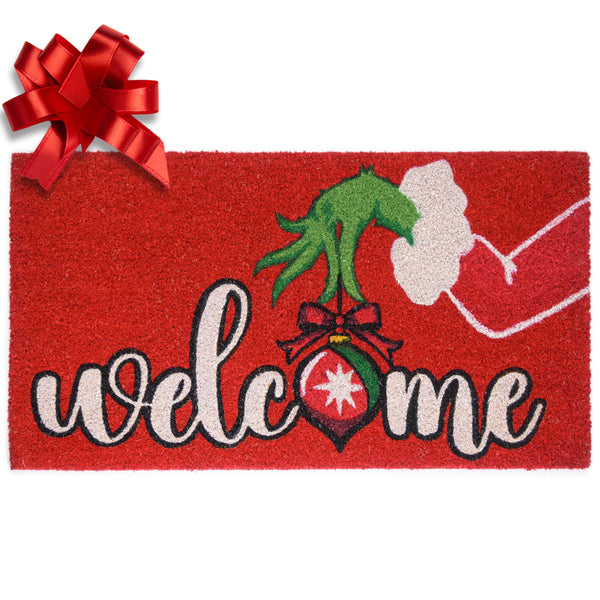 MAINEVENT Grinch Door Mat Outdoor 30x17 Inch, Grinch Christmas Door Mat, Grinch Doormat Outdoor, Grinch Outdoor Mat, Grinch Welcome Mat, Grinch Rug