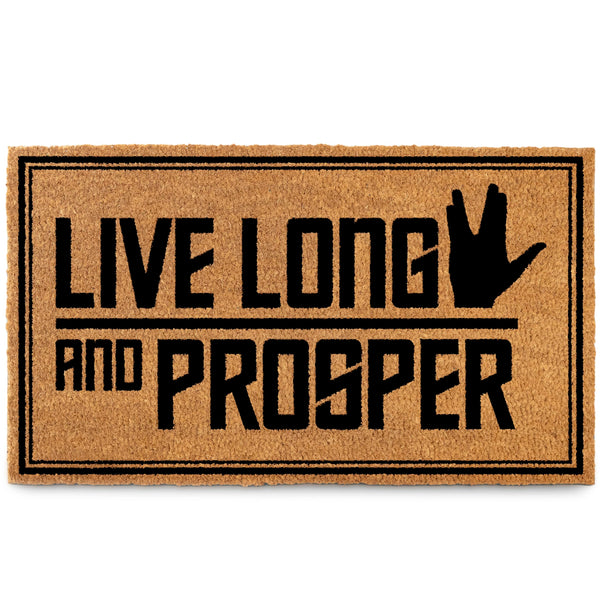 MAINEVENT Live Long and Prosper Door Mat 30x17 Inch Star Trek Decor, Star Trek Gift, Nerd Welcome Mat, Nerd Door Mats, Star Trek Door Mat