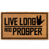 MAINEVENT Live Long and Prosper Door Mat 30x17 Inch Star Trek Decor, Star Trek Gift, Nerd Welcome Mat, Nerd Door Mats, Star Trek Door Mat