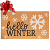 MAINEVENT Hello Winter Door Mat 30x17 Inch, Snowflake Door Mat Outdoor, Outdoor Winter Door Mat, Winter Floor Mat, Winter Front Door Mat, Snowflake