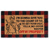 I'm Gonna Give You to the Count of 10 Door Mat 30x17 Inch