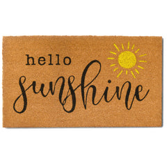 Hello Sunshine Coir Doormat Outdoor 30x17 Inch
