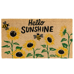 Hello Sunshine Sunflower Welcome Mat 30x17 Inch