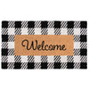 Black and White Checked Outdoor Rug 30x17 Inch