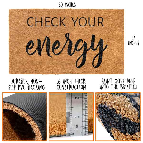 Coir Mat Check Your Energy 30