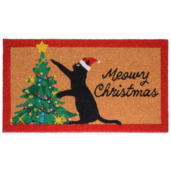 Meowy Christmas Doormat 30x17 Inch