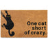 One Cat Short of Crazy Coir Door Mat 30x17 Inch
