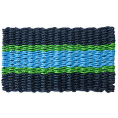 Lobster Rope Mat Aqua Stripe 30x17 Inch