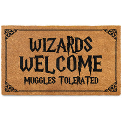 Wizards Welcome People Tolerated Door Mat 30x17 Inch, Nerd Welcome Mat Coir