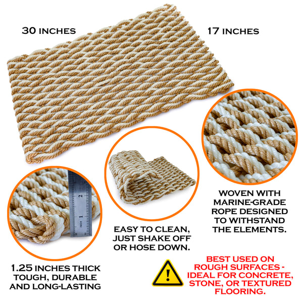 Lobster Rope Mat Sand 30x17 Inch