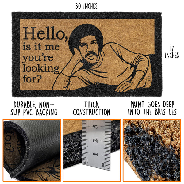 Hello Is It Me You're Looking for Welcome Mat Funny 30x17 Inch