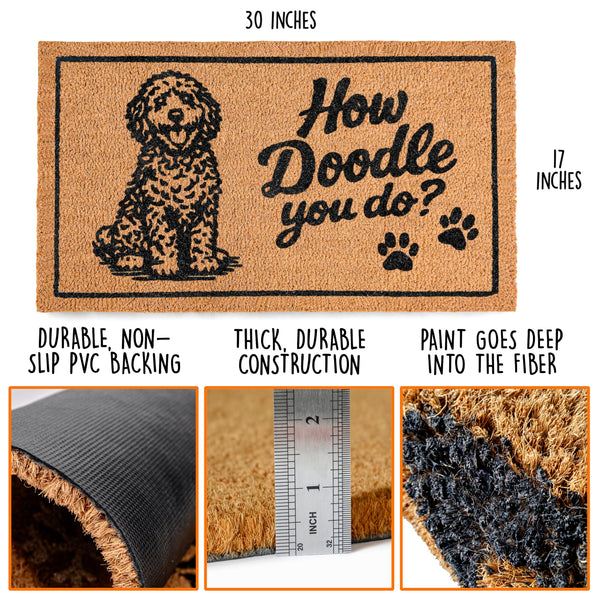 How Doodle You Do Doormat 30x17 Inch