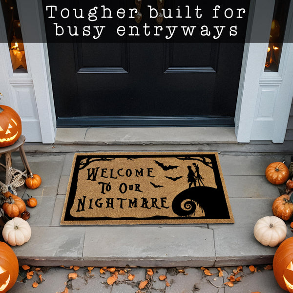 MAINEVENT Nightmare Before Christmas Door Mat 30x17 Inch, Jack Skellington Door Mat, Nightmare Before Christmas Doormat, Nightmare Before