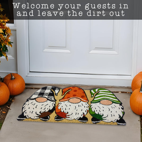 MAINEVENT Fall Gnome Door Mat 30x17 Inch, Gnome Welcome Mat, Gnome Mat, Fall Door Mat, Fall Doormat, Fall Welcome Mat, Fall Outdoor Mat