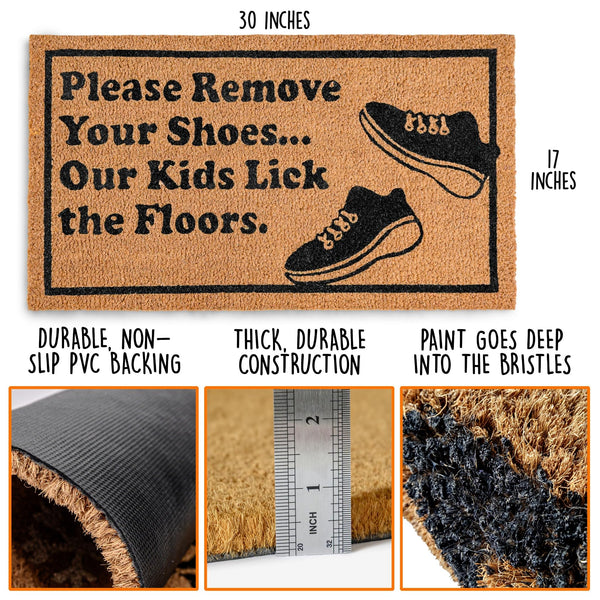 Kids Lick Floors Doormat 30x17 Inch