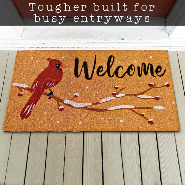 Cardinal Winter Doormat 30x17 Inch