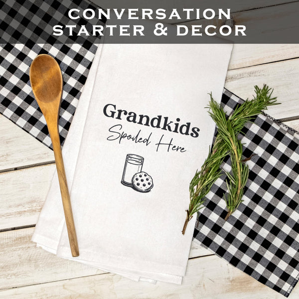 Grandkids Spoiled Here Kitchen Towel 18x24 Inch