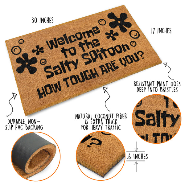 MAINEVENT Welcome to the Salty Spittoon Door Mat 30x17 Inch, Salty Spittoon Doormat, House Decor, Funny Nerd Gift Geek Decor Funny Nerdy