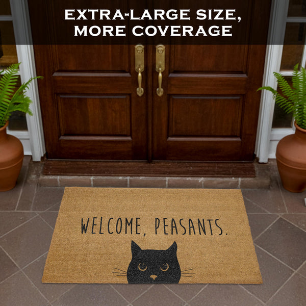 Welcome Peasants Door Mat Large 48x24 Inch