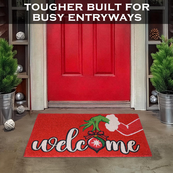 MAINEVENT Grinch Door Mat Outdoor 30x17 Inch, Grinch Christmas Door Mat, Grinch Doormat Outdoor, Grinch Outdoor Mat, Grinch Welcome Mat, Grinch Rug