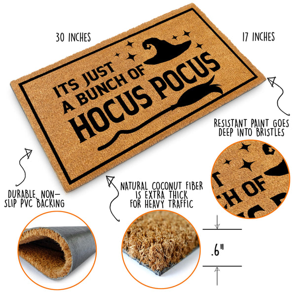 MAINEVENT Hocus Pocus Door Mat Outdoor 30x17 Inch, Hocus Pocus Doormat, Hocus Pocus Outdoor Mat, Hocus Pocus Welcome Mat, Hocus Pocus Door