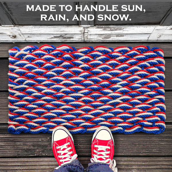 Lobster Rope Mat Patriotic 30x17 Inch