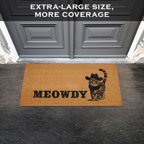 Meowdy Long Door Mat 48x24 Inch