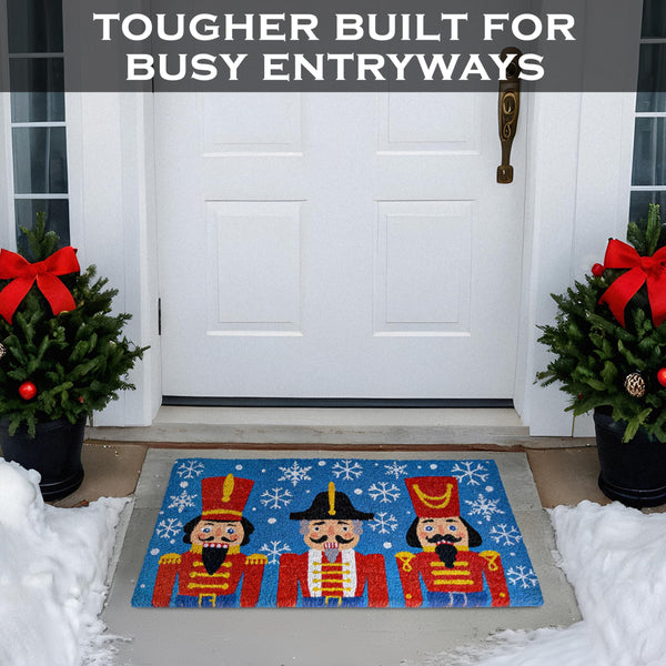 MAINEVENT Nutcracker Welcome Mat 30x17 Inch, Nutcracker Outdoor Rug, Nutcracker Doormat Outdoor, Nutcracker Christmas Door Mat, Nutcracker Door Mat