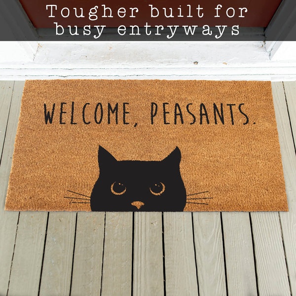 Welcome Peasants Door Mat Large 30x17 Inch