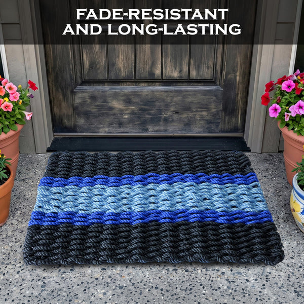 Lobster Rope Mat Atlantic Stripe 30x17 Inch