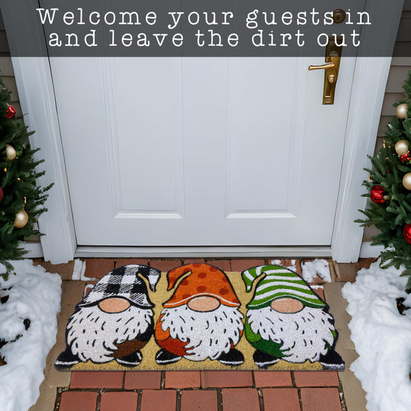 MAINEVENT Christmas Gnome Door Mat 30x17 Inch, Gnome Welcome Mat, Gnome Mat, Christmas Door Mat, Christmas Doormat, Xmas Welcome Mat