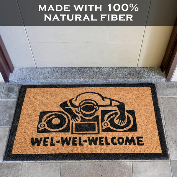 Wel-Wel-Welcome DJ Door Mat 30x17 Inch