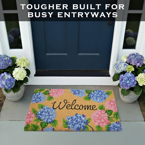 Hydrangea Door Mat 30x17 Inch