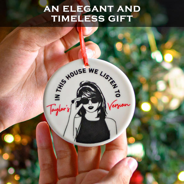 In This House We Listen to Taylor's Version Ornament 3 Inch
