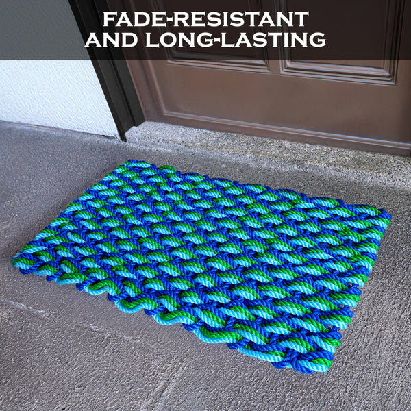 Lobster Rope Mat Seafoam 30x17 Inch