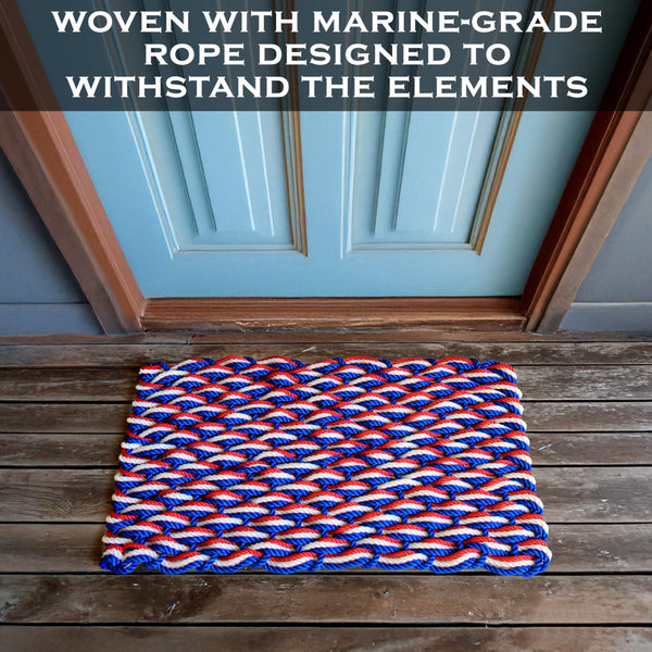 Lobster Rope Mat Patriotic 30x17 Inch