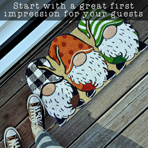 MAINEVENT Fall Gnome Door Mat 30x17 Inch, Gnome Welcome Mat, Gnome Mat, Fall Door Mat, Fall Doormat, Fall Welcome Mat, Fall Outdoor Mat