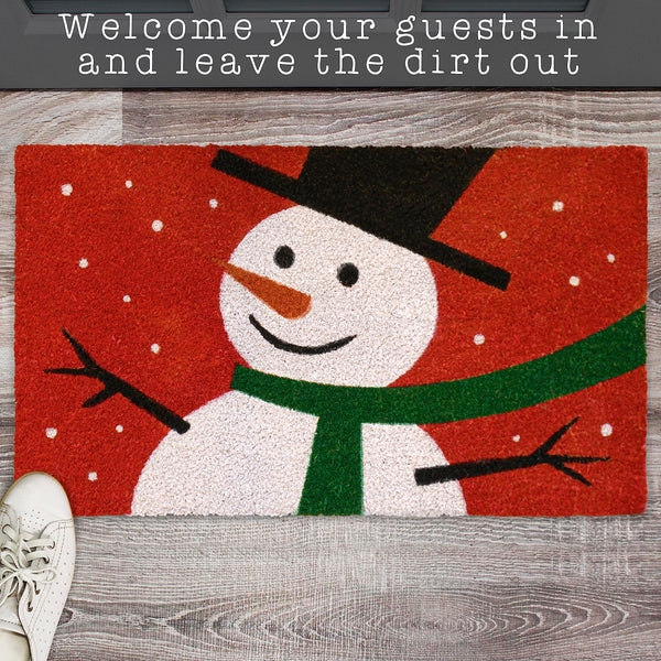 Snowman Doormat 30x17 Inch