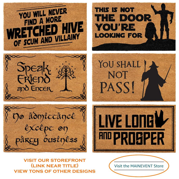 MAINEVENT Did You Bring a Shrubbery Monty Door Mat 30x17 Inch, Funny Monty Doormat, Monty Gift, Monty and the Holy Grail Gift, Monty